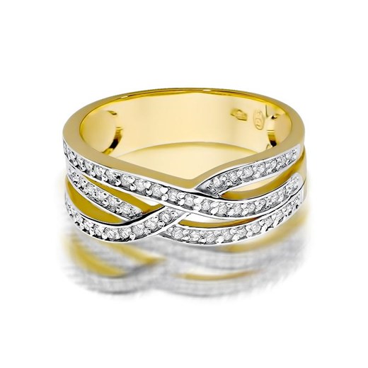 złoty pierścionek z brylantem 0.24ct Irbis.style 9 irbis.style
