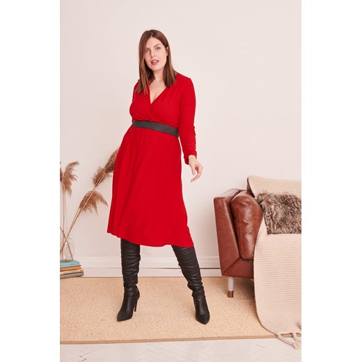 Sukienka Comfort Plus Size Czerwony Blue Shadow 50 blue shadow