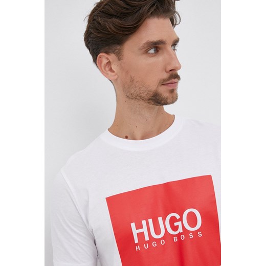 Koszula męska biała Hugo Boss z długim rękawem z klasycznym kołnierzykiem 