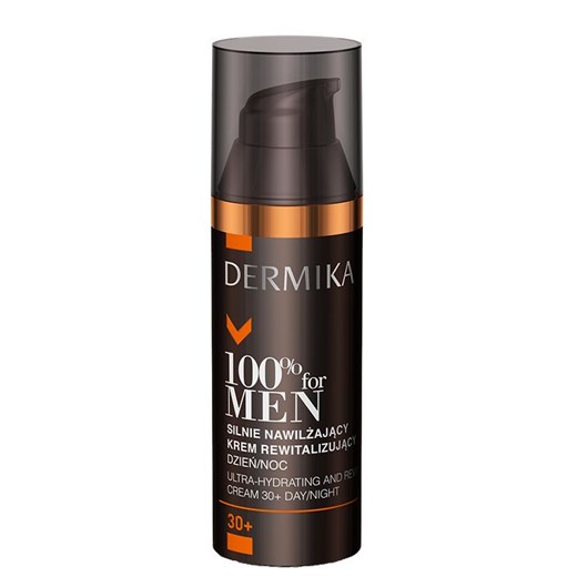 Dermika 100% For Men - krem silnie nawilżający rewitalizujący skórę 30+ dzień/noc 50ml Dermika 50 ml okazyjna cena SuperPharm.pl
