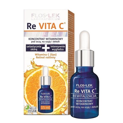 Flos-Lek Revita C - koncentrat witaminowy pod oczy i na szyje i dekolt 45+ 15ml Floslek 15 ml SuperPharm.pl
