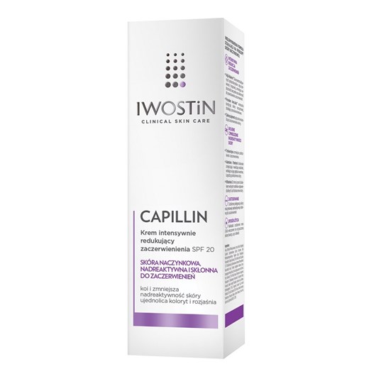 Iwostin Capillin - krem intensywnie redukujący zaczerwienienia SPF20 40ml Iwostin 40 ml promocyjna cena SuperPharm.pl