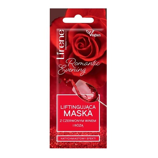 Lirene Let&#039;s Celebrate! - Liftingująca Maska z czerwonym winem i różą 7ml Lirene 7 ml wyprzedaż SuperPharm.pl
