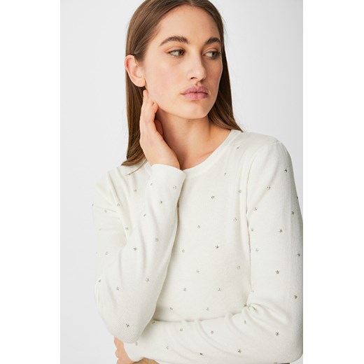 C&A Sweter, Biały, Rozmiar: XL Yessica XL okazyjna cena C&A