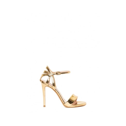 Złote sandały damskie Francesco Sacco z klamrą 