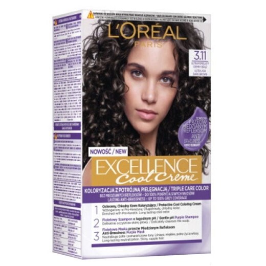 L’Oréal Paris Excellence - Farba do włosów Cool Creme 3.11 1szt  SuperPharm.pl wyprzedaż