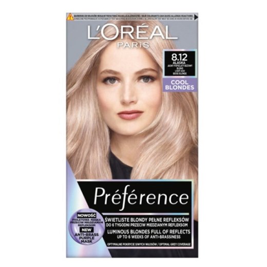 Preference Farba do włosów Ideal Blondes 8.12 Alaska 1szt  promocyjna cena SuperPharm.pl