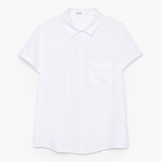 Cropp - Koszula z krótkim rękawem - Biały Cropp XL Cropp