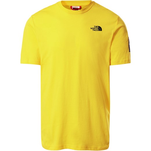 T-shirt męski The North Face żółty z krótkimi rękawami 