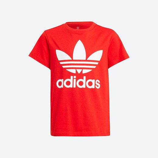 T-shirt chłopięce Adidas Originals czerwony w nadruki 