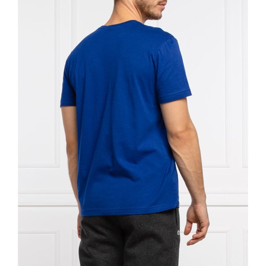 T-shirt męski niebieski Lacoste z krótkim rękawem 