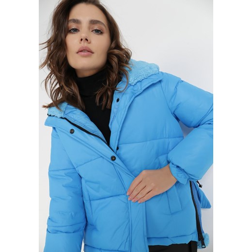 Niebieska Kurtka Magris ze sklepu Born2be Odzież w kategorii Kurtki damskie - zdjęcie 121099808