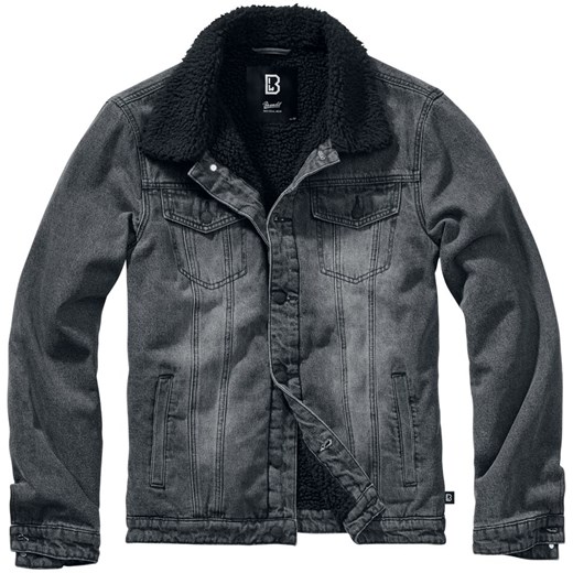 Brandit - Sherpa Denimjacket - Kurtka jeansowa - czarny XL EMP