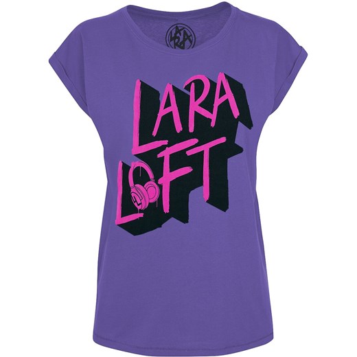 Lara Loft - Logo - T-Shirt - jasnofioletowy (Lilac) XL EMP