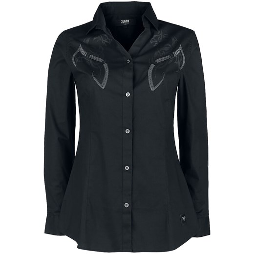 Black Premium by EMP - Black Long-Sleeve Shirt with Celtic-Style Print - Koszula z długim rękawem - czarny XL wyprzedaż EMP