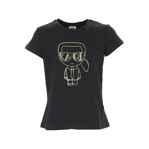 Karl Lagerfeld Koszulka Dziecięca dla Dziewczynek, czarny, Bawełna, 2021, 10Y 12Y 14Y 16Y 8Y Karl Lagerfeld 14Y RAFFAELLO NETWORK