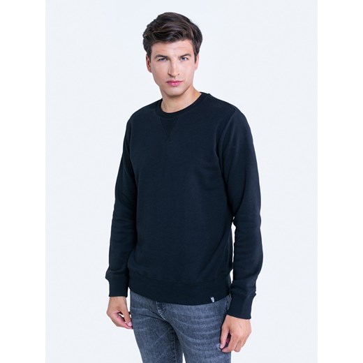 Bluza męska czarna Marltones 906 ze sklepu Big Star w kategorii Bluzy męskie - zdjęcie 121233078