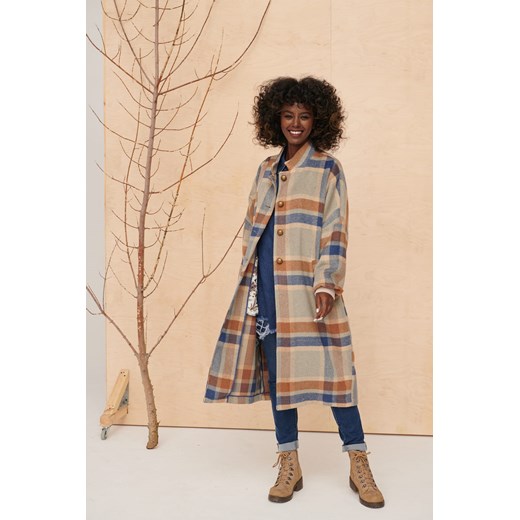 Płaszcz Damski Ferino BS Krata Jeans Blue Shadow 34 blue shadow