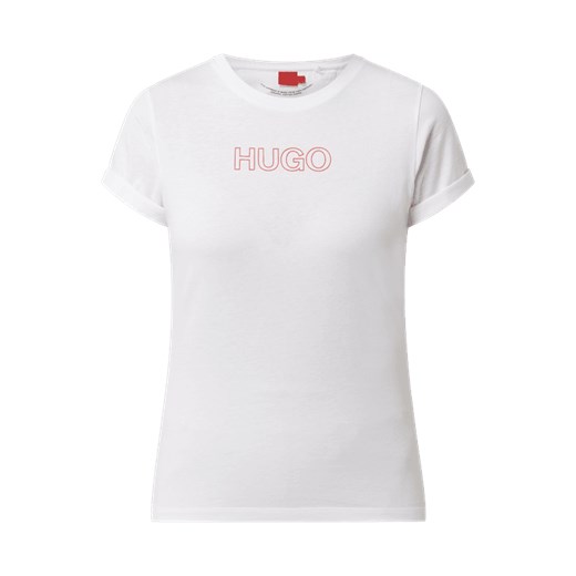 Hugo Boss bluzka damska biała bawełniana 