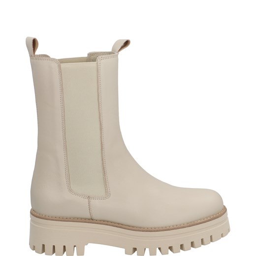 Botki Venezia bez zapięcia casual skórzane na platformie 