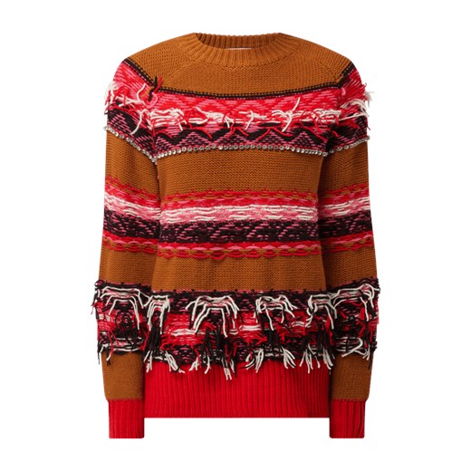 Sweter o kroju oversized z kamieniami stras model ‘Alessia’ Essentiel S Peek&Cloppenburg 