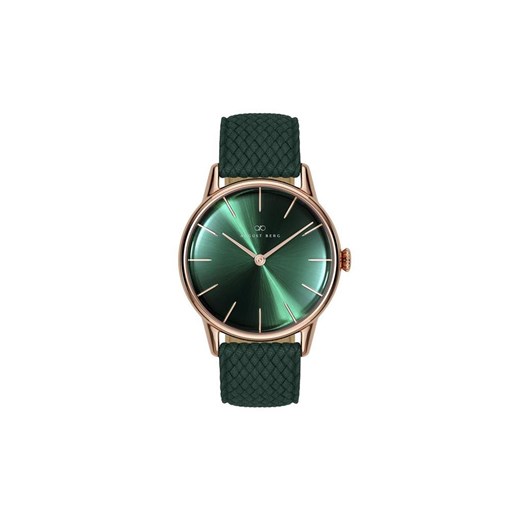 Zielony zegarek August Berg analogowy 