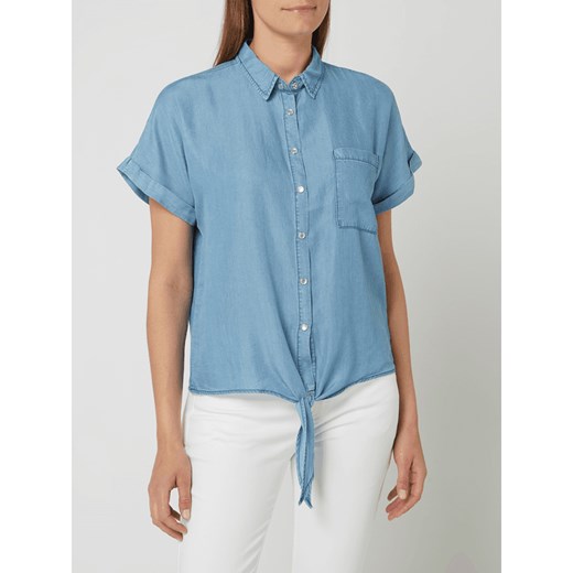 Bluzka z tkaniny stylizowanej na denim model ‘Rosie’ Free/quent S promocja Peek&Cloppenburg 