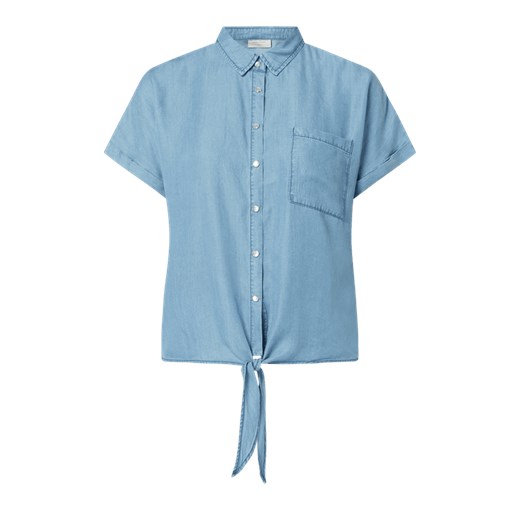 Bluzka z tkaniny stylizowanej na denim model ‘Rosie’ Free/quent M wyprzedaż Peek&Cloppenburg 