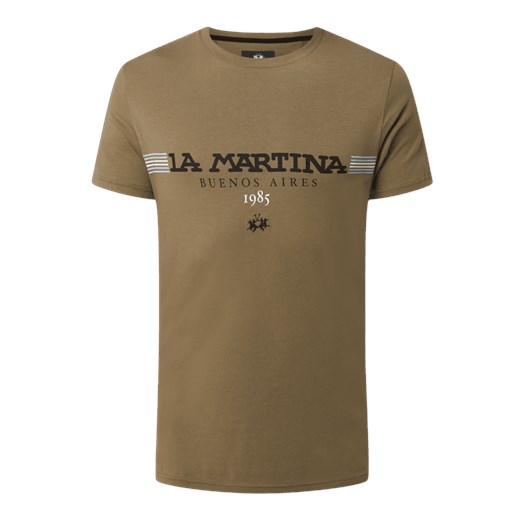 T-shirt męski La Martina z krótkimi rękawami zielony 