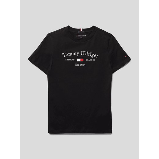 T-shirt chłopięce Tommy Hilfiger czarny 