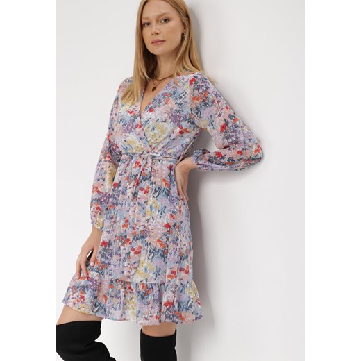 Jasnofioletowa Sukienka Sylena ze sklepu Born2be Odzież w kategorii Sukienki - zdjęcie 121425609