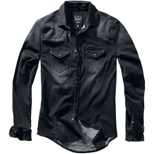 Brandit - Riley Denimshirt - Koszula jeansowa - czarny 4XL EMP
