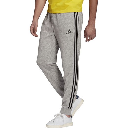 Spodnie dresowe męskie Essentials Tapered Cuffed 3-Stripes FT Adidas M okazyjna cena SPORT-SHOP.pl