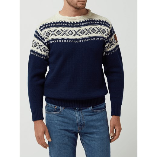 Sweter z norweskim wzorem z żywej wełny model ‘Cortina’ Dale Of Norway XL Peek&Cloppenburg 