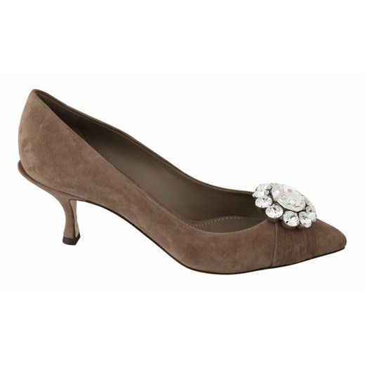 Suede Crystals Heels Pumps Shoes Dolce & Gabbana 39 okazja showroom.pl