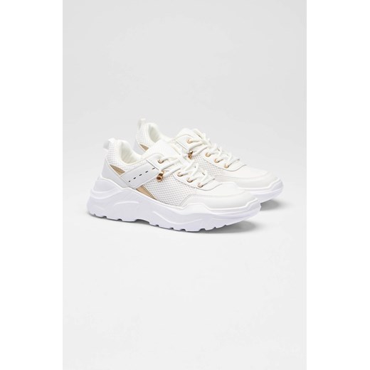 Buty sportowe damskie ORSAY sneakersy białe sznurowane płaskie