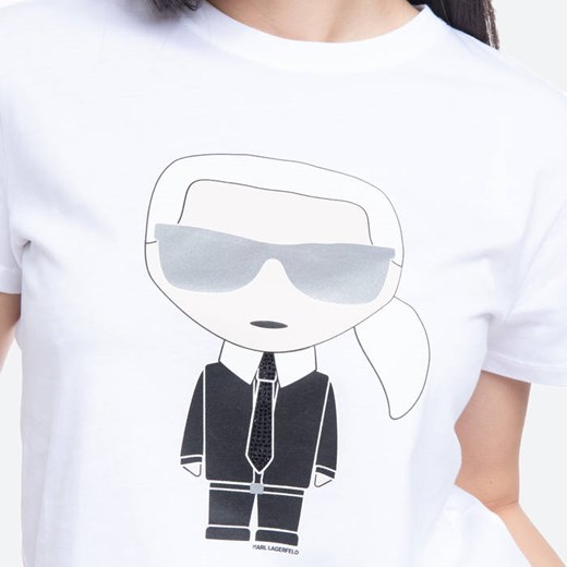 Koszulka damska Karl Lagerfeld Ikonik Karl T-Shirt 205W1705 100 Karl Lagerfeld L promocja sneakerstudio.pl