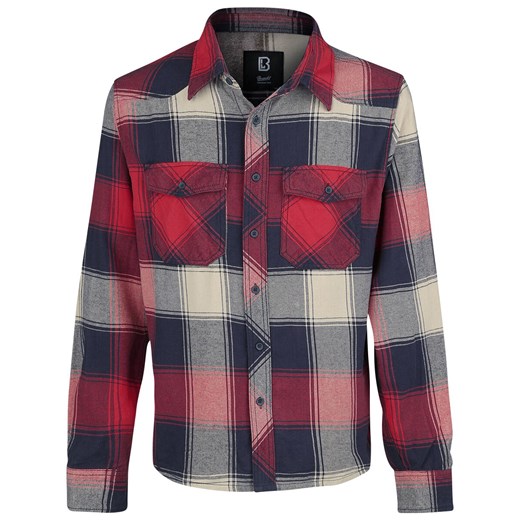 Brandit - Checkshirt - Koszula flanelowa - czerwony ciemnoszary beżowy XXL EMP