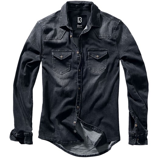 Brandit - Riley Denimshirt - Koszula jeansowa - czarny 3XL EMP