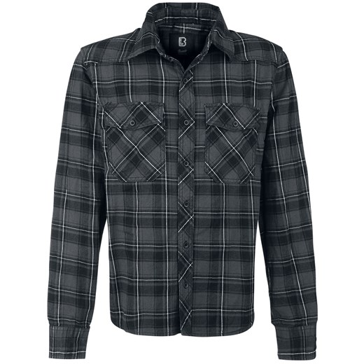 Brandit - Checkshirt - Koszula flanelowa - szary czarny biały 7XL EMP