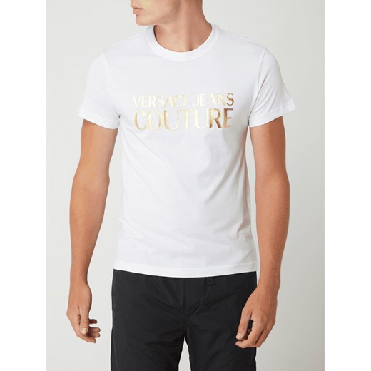 T-shirt męski Versace Jeans młodzieżowy z krótkimi rękawami bawełniany 