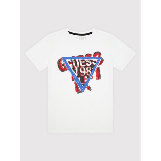 T-shirt chłopięce biały Guess