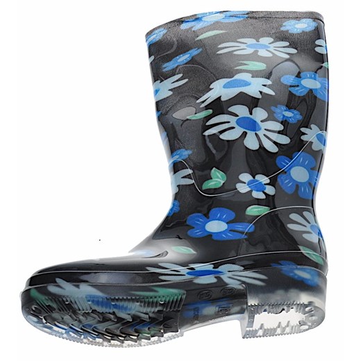 Kalosze damskie Pantofelek24 w kwiaty casual na wiosnę