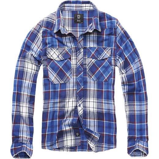 Brandit - Checkshirt - Koszula z długim rękawem - niebieski czerwony biały S EMP