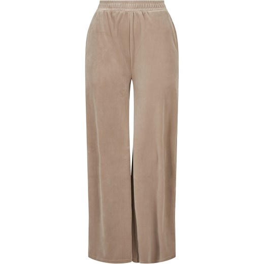Urban Classics - Ladies High Waist Straight Velvet Sweatpants - Spodnie z materiału - brązowy XS EMP