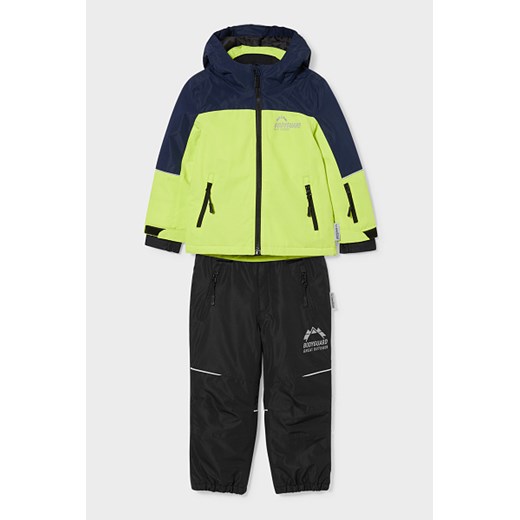 C&A Komplet narciarski z kapturem-2 części, żółty, Rozmiar: 98 104 C&A