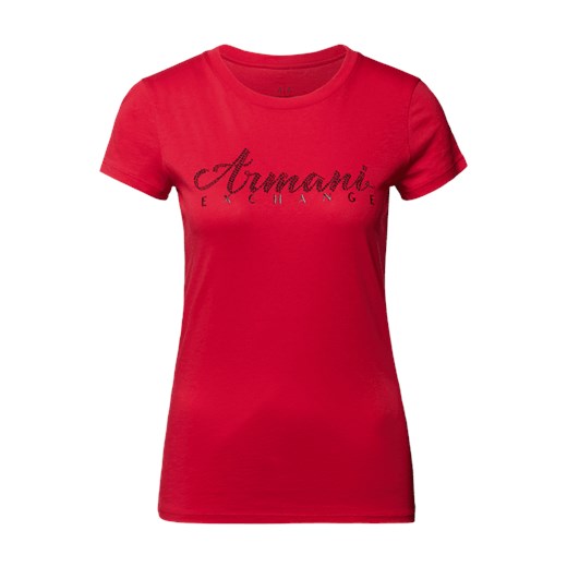 T-shirt z aplikacją z logo Armani Exchange L Peek&Cloppenburg 