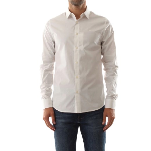 Calvin Klein męska Koszula  Fitted White ze sklepu dewear.pl w kategorii Koszule męskie - zdjęcie 121936877