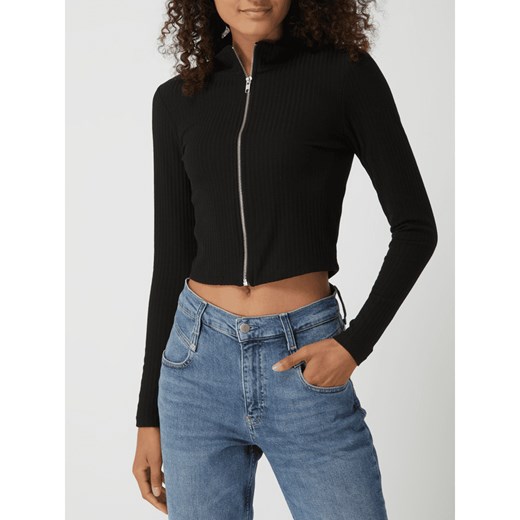 Kurtka krótka z dzianiny z dodatkiem streczu model ‘Nella’ L Peek&Cloppenburg