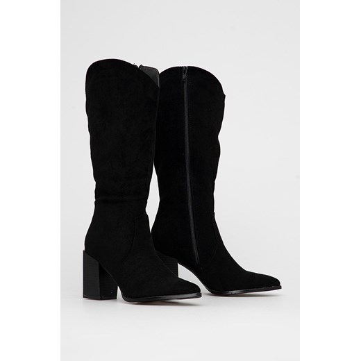 Czarne kozaki damskie Answear Lab eleganckie
